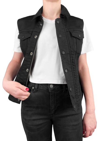 Black Iron Vest Motosiklet Yeleği Kadın indirimleri