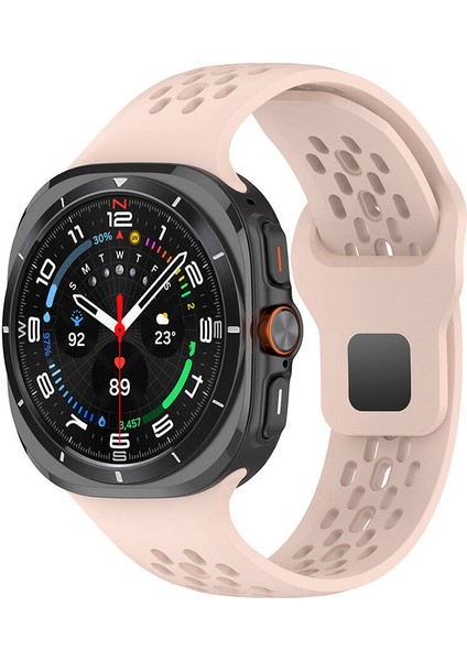 Galaxy Watch Ultra 47MM Zore KRD-119 Delikli Tasarım Silikon Kordon-Pembe