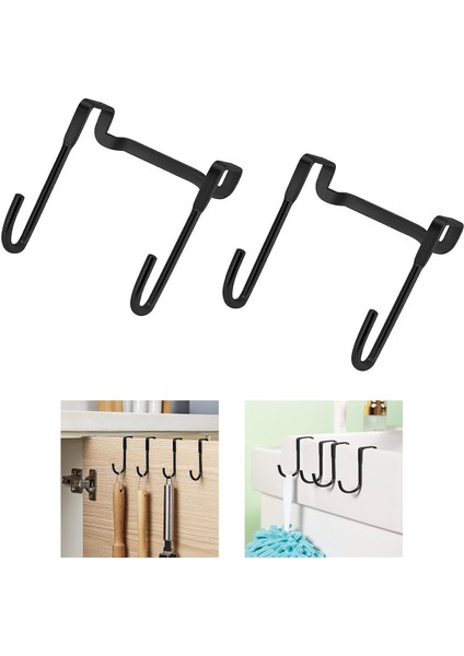 Paslanmaz Çelik Metal Banyo Duşakabin Mutfak Vb Alanlar İçin Askılık S Model - AL4837 2 Adet