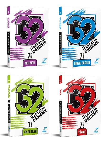 Pruva 7. Sınıf 32 Haftalık Kkd Deneme Seti ( Türkçe - Matematik - Fen Bilimleri - Sosyal Bilgiler )