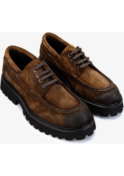 Erkek Süet Deri Kahverengi Casual Ayakkabı 325 2225-14 Erk Ayk SK24-25 Sıgaro Suet fiyatları