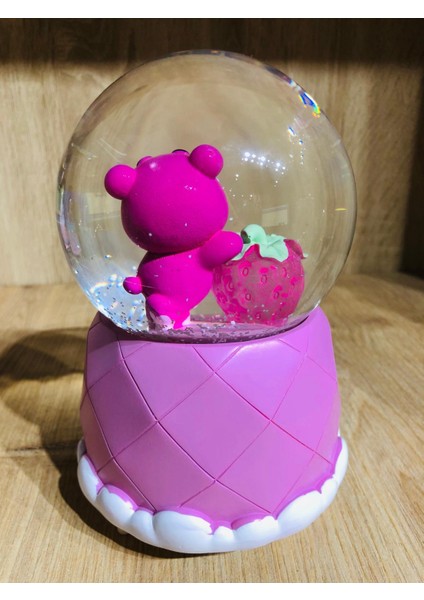 Kar Küresi Büyük Boy Püskürtmeli Işıklı Müzikli Çilekli Ayıcık fiyatları