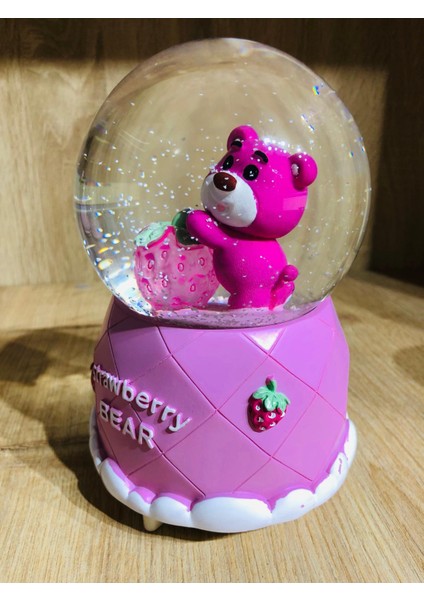 Kar Küresi Büyük Boy Püskürtmeli Işıklı Müzikli Çilekli Ayıcık fırsatları