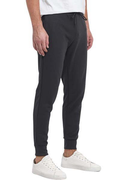 Erkek Şardonlu Polyester Pike Paça Ribanalı Eşofman Altı