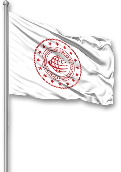 Ulaştırma ve Altyapı Bakanlığı Kurum Bayrağı 70 x 105 cm Raşel Kumaş