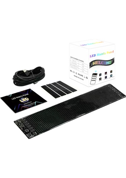 Matrix Esnek LED Panel 12*59,5cm Uzaktan Kumandalı Araç Camı Uyarı Paneli Aksesuar