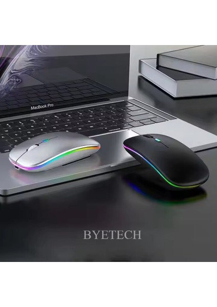 Kablosuz Şarjlı,bluetooth, Ultra Slim Led, 2.4 GHZ,2400 Dpı, Sessiz Tık _ Gecikmesiz, Oyuna Uygun