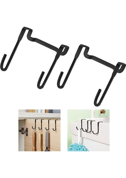 Paslanmaz Çelik Metal Banyo Duşakabin Mutfak Vb Alanlar İçin Askılık M Model - AL4838 2 Adet