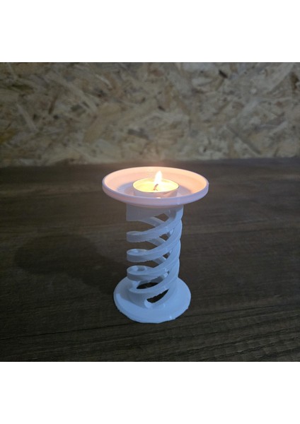 Minimalist Beyaz Spiral Çok Amaçlı 3D Baskılı Ev Dekorasyonu - Modern Tasarım