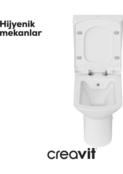 NV361 Nova Rim-Off Kanalsız Duvara Dayalı Klozet ve Kapak