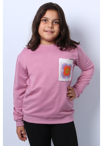 Kız Çocuk Sweat Ribanalı Cepli C43