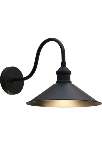 Spor Siyah Aplik Dekoratif Duvar Lamba Kafe Pastane Restoran Salon Fırın Için Retro Otel Ev