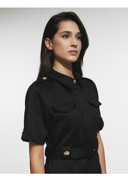 Edith Kadın Siyah Elbise