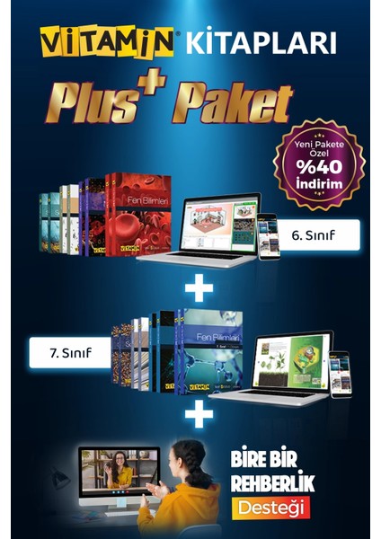 Rehberlik Destekli 6 + 7. Sınıf Plus Paket 16 Kitap + Dijital