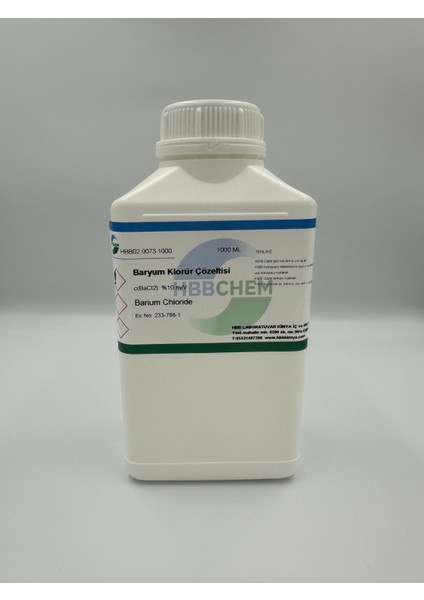 Baryum Klorür Çözeltisi %10 M/v 1 Litre
