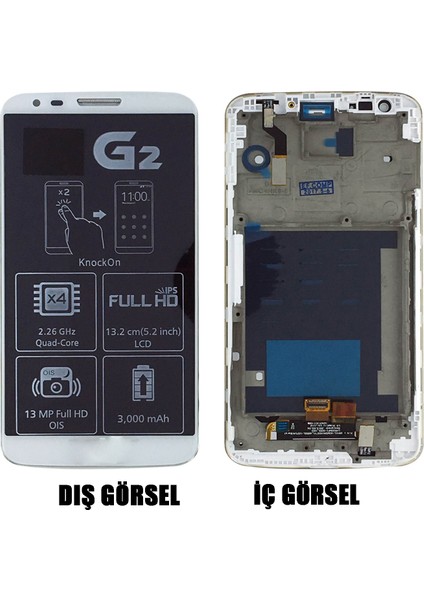 Lg G2 Uyumlu Lcd+Dokunmatik+Çıtalı
