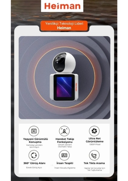 HM-450 Karşılıklı Video Arama ve Çift Yönlü Görüşme Full Hd Bebek Kamerası - Akıllı App