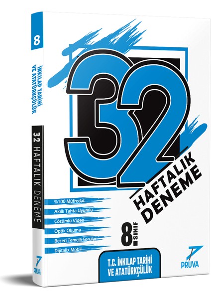 Pruva 8. Sınıf 32 Haftalık Kkd Deneme Seti ( Türkçe - Matematik - Fen Bilimleri - T.c. Inkılap Tarihi - Ingilizce - Din Kültürü ) indirimleri