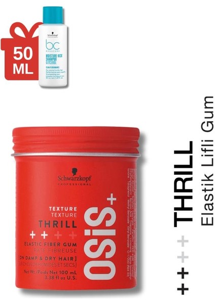 Thrill Elastik Lifli Gum Şekillendirici Orta Tutuş 100ml + Bc Nem Yükleme Şampuanı 50ml