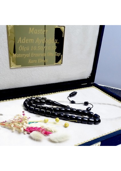 Erzurum Oltu Taşı Tesbih Özel Kutulu Koleksiyon 10,5mm Eskitm fiyatları