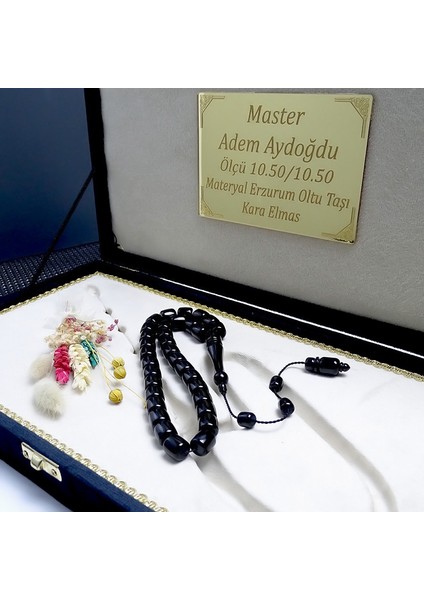 Erzurum Oltu Taşı Tesbih Özel Kutulu Koleksiyon 10,5mm Eskitm fırsatları