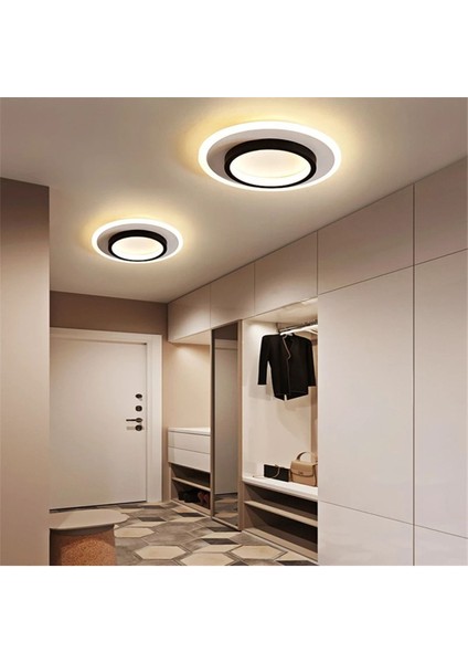 Akrilikli Yuvarlak Kumandalı,dimli 3 Işık Renkli 24 cm LED Tavan Lambası, Modern Avize