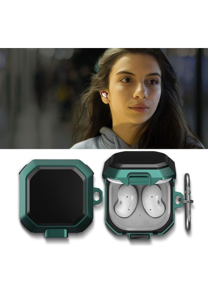 Samsung Galaxy Buds Live Temizleme Kiti ile Kılıf Kapağı, Kilitli Askeri Sert Kabuk Koruyucu Zırh Samsung Galaxy Buds Live (Yurt Dışından)
