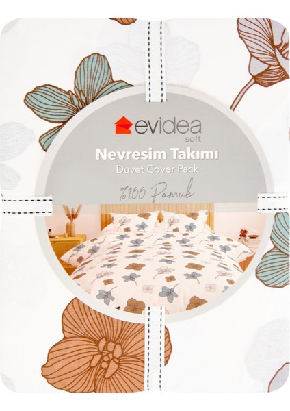 Soft Silla Çift Kişilik Nevresim Takımı - Renkli