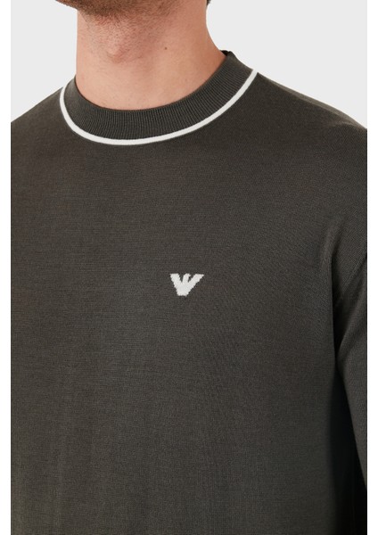 % 100 Yün Regular Fit Bisiklet Yaka Kazak Erkek Kazak 6D1MXH 1mjlz F626