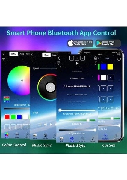 LED Rgb Yılbaşı Işığı Kumandalı App Destekli