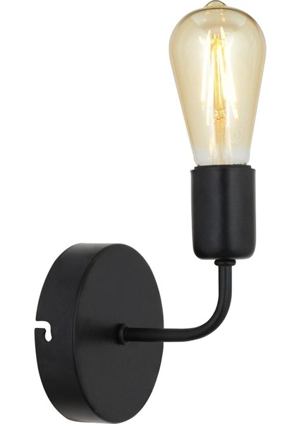 Şık siyah metal duvar lambası, yatak odası ve banyo için ideal aydınlatma seçeneği fiyatları