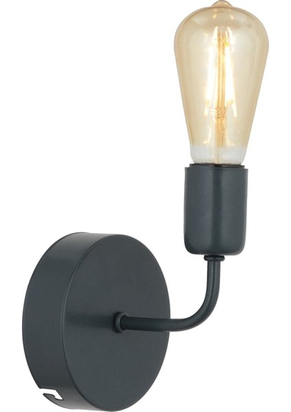 Şık siyah metal duvar lambası, yatak odası ve banyo için ideal aydınlatma seçeneği modelleri