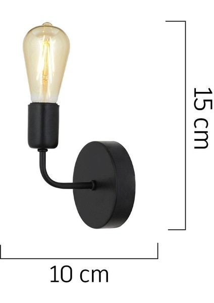 Şık siyah metal duvar lambası, yatak odası ve banyo için ideal aydınlatma seçeneği fırsatları