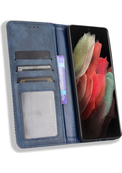 Samsung Galaxy S22 Ultra Deri Cüzdan Telefon Kılıfı, Rfıd Engelleme Kart Tutucular, Darbeye Dayanıklı Tpu Kılıf (Yurt Dışından)