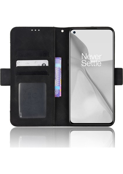 Oneplus 11 Flip Cüzdan Kılıf, Kart Tutuculu Deri Manyetik Folyo Kapak, Destek Ayağı (Yurt Dışından) indirimleri