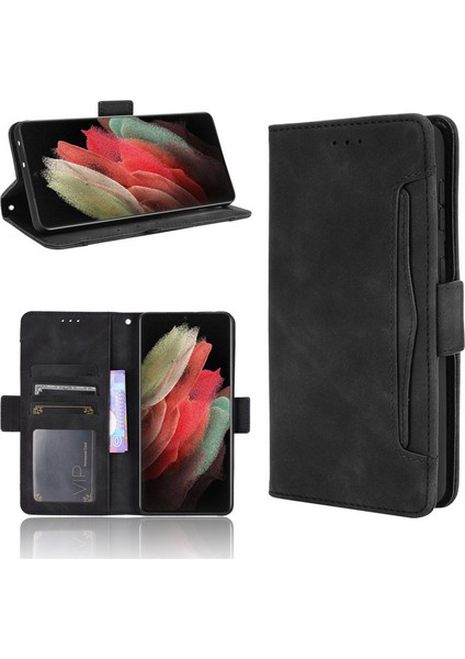 Samsung Galaxy S23 Plus Flip Cüzdan Kılıf, Kart Tutuculu Deri Manyetik Folyo Kapak, Destek Ayağı (Yurt Dışından)