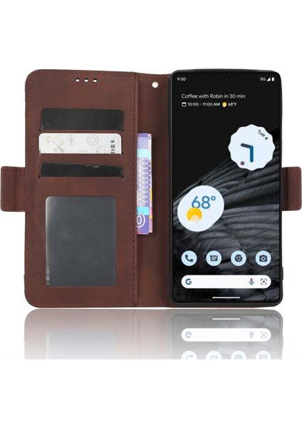 Google Pixel 5 Flip Cüzdan Kılıf, Kart Tutuculu Deri Manyetik Folyo Kapak, Destek Ayağı (Yurt Dışından)