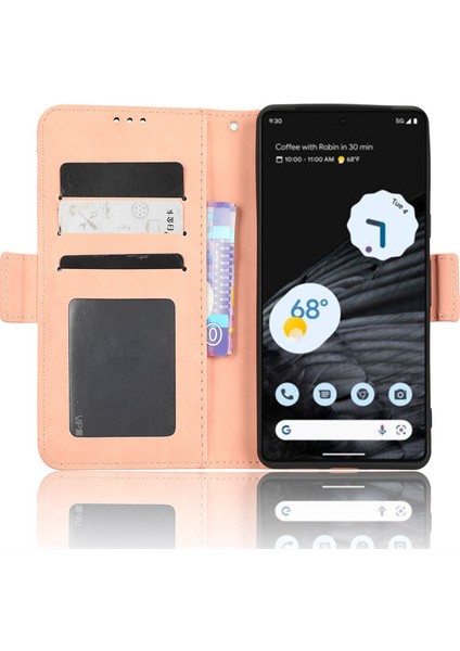 Google Pixel 7 Pro Flip Cüzdan Kılıf, Kart Tutuculu Deri Manyetik Folyo Kapak, Destek Ayağı (Yurt Dışından)