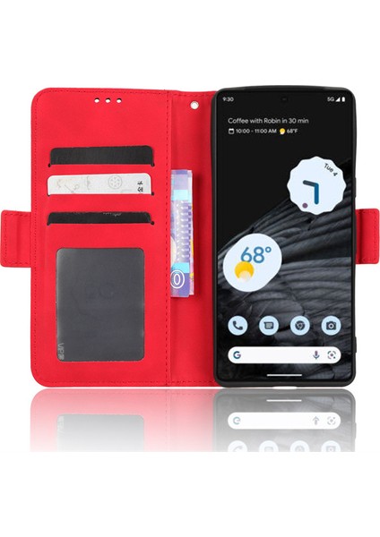 Google Pixel 7 Pro Flip Cüzdan Kılıf, Kart Tutuculu Deri Manyetik Folyo Kapak, Destek Ayağı (Yurt Dışından)