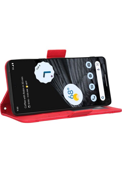 Google Pixel 7 Pro Flip Cüzdan Kılıf, Kart Tutuculu Deri Manyetik Folyo Kapak, Destek Ayağı (Yurt Dışından)