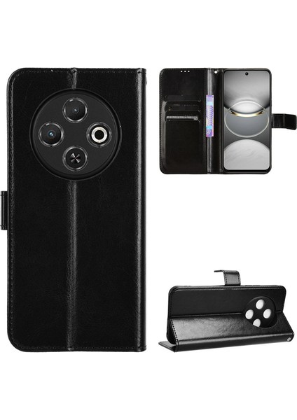 Tecno Spark 30C 4g Rfıd Engellemeli Kredi Kartı Tutuculu Cüzdan Kılıf, Pu Deri Folio Flip Ayak Koruyucu Darbeye Dayanıklı Kılıf (Yurt Dışından)