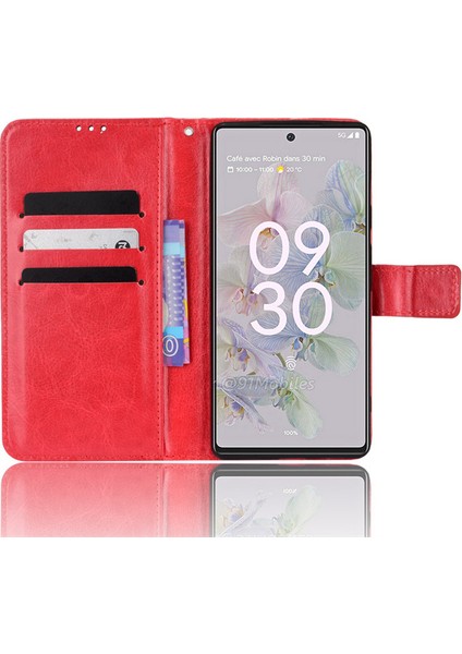 Google Pixel 8 Rfıd Engellemeli Kredi Kartı Tutuculu Cüzdan Kılıf, Pu Deri Folio Flip Ayak Koruyucu Darbeye Dayanıklı Kılıf (Yurt Dışından)