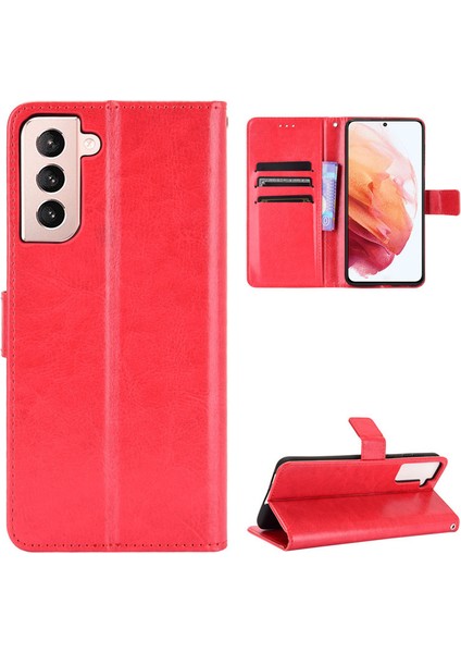 Samsung Galaxy S21 Ultra Rfıd Engellemeli Kredi Kartı Tutuculu Cüzdan Kılıf, Pu Deri Folio Flip Ayak Koruyucu Darbeye Dayanıklı Kılıf (Yurt Dışından)