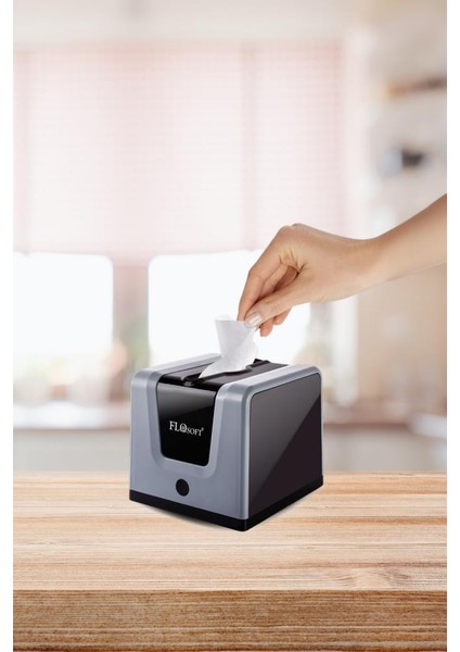Modern Peçetelik, Dekoratif Peçete Dispenseri ve Düzenleyicisi F290 Gri