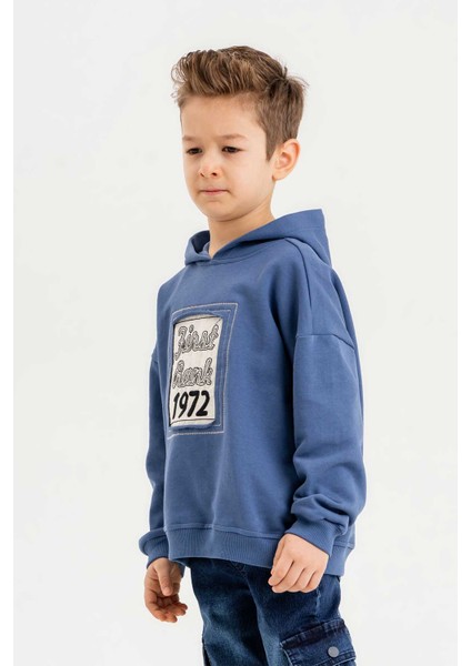 Kapüşonlu Pamuk Erkek Çocuk Sweatshirt