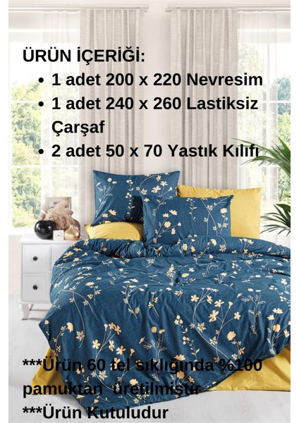 Pamuklu Life Style (Golden) Ranforce Kumaştan Çift Kişilik Nevresim Takımı