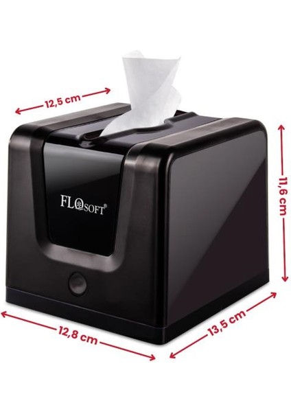 Modern Peçetelik, Dekoratif Peçete Dispenseri ve Düzenleyicisi F290 Siyah
