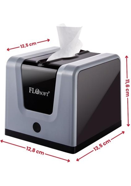 Modern Peçetelik, Dekoratif Peçete Dispenseri ve Düzenleyicisi F290 Siyah