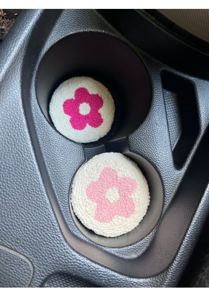 Punch Nakışı 2li Araba Bardak Altlığı / Car Coaster modelleri