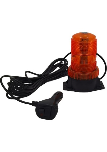 7 Fonksiyonlu Tepe Lambası Çakarlı Mıknatıslı Dikey Model 12-30V Turuncu / LAIK537